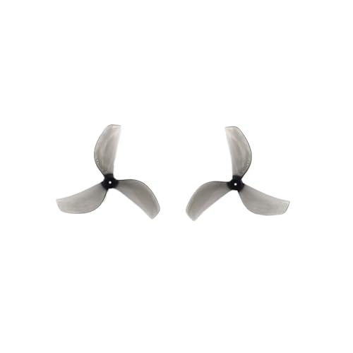 4組3枚羽根 45mm PCプロペラ 1mm 1.5mm FPVレーシングフリースタイル 0.8インチつまようじドローンパーツに適合(Clear Gray hole 1mm)