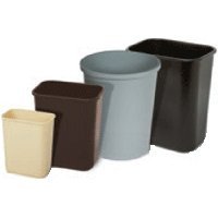 1358BK Rectangular Waste Basket, Black