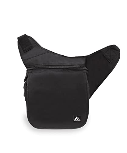 Everest Messenger Bag - Large, Black, One Size,BB005-BK2