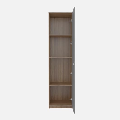 Image of COUCH CULTURE Adona Engineered Wood Wardrobe Almirah for Clothes with 1 Door | Storage Organizer | Storage Cabinet for Kitchen | Multipurpose Almirah for Bedroom, Living Room | 1 Year Warranty - Grey