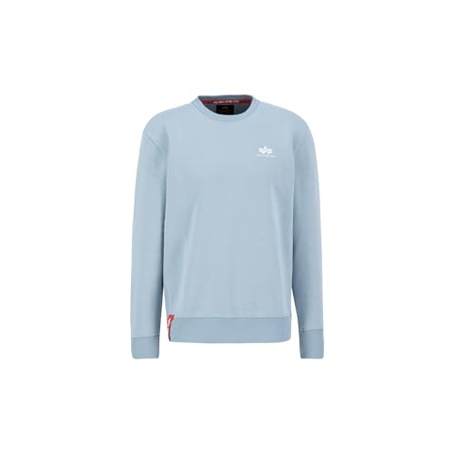 Alpha Industries Basic Sweater Small Logo Sweatshirt für Herren Greyblue – Ansicht 1
