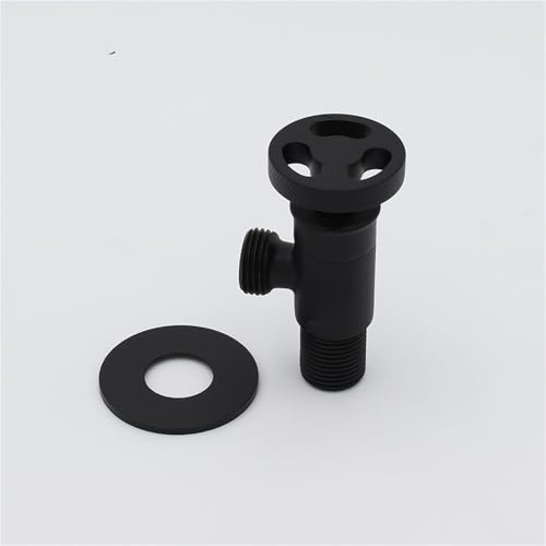 Vanne triangulaire multifonction G1/2 robinet arrêt angle laiton noir - 4