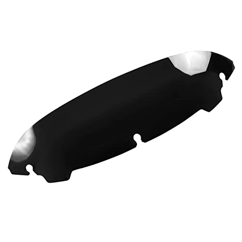 Image of Black 4.5 inch Wave Windshield Windscreen Wind Splitter Compatible for 14-24 Harley Davidson Touring Street Glide /Electra Glide /Ultra Limited /Tri Glide FLHT FLHX FLHXS FLHTK 2014-2024