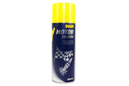 MANNOL 9669 Spray Avviamento Motore – Starter Motore Benzina e Diesel, Avviamento Rapido a Freddo, Auto, Moto, Camion, Trattori