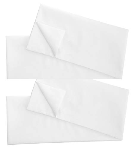 White Classic Body Pillow Case Cover Set of 2 White Breathable T250 Soft Quality Cotton Body Pillowcase Non-Zippered Bag Style Covers Size 20x59