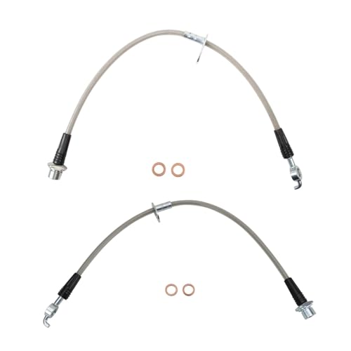 Image of TRQ Front Brake Hose Set Compatible with 2005-2012 Toyota Avalon 2007-2011 Camry