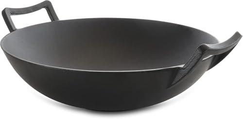 Wok de Hierro Fundido 14 Pulgadas con Tapa miniatura 3