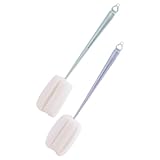 FUNNETOYU ロングハンドルクリーニングブラシ ボトル用スポンジブラシ ボトル底洗浄対応 多用途カップクリーナー キッチン掃除用 2個セット