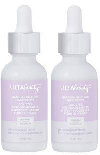 Ulta Beauty 2 Pack Bronze Glow Self Tanning Glow by Morning Gradual Tan Drops Size 1.0 oz.