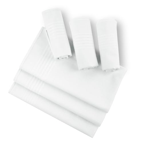 Image of URAQT Men's Handkerchiefs, Soft Gents Hankies Set