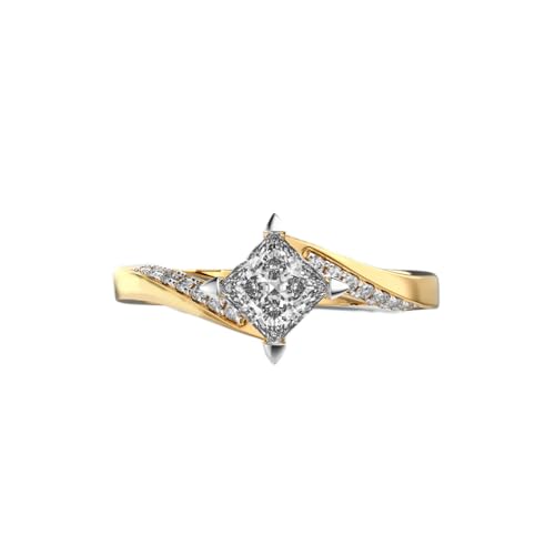 Bague moissanite princesse argent 925 pour vos soirées