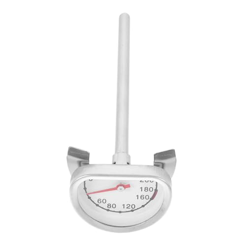 TOYZFRIENDY Termómetro para Freír Acero Inoxidable Resistente Altas Temperaturas con Soporte Estable Lectura Rápida y Precisa para Cocinar Carne y Pavo al Horno