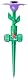 CON:P Wassersprinkler Blume - 1 Stück - Zufällige Farbauswahl - 5 m Radius - Bis zu 360° Drehung - 29 cm Höhe / B45050 Orange,Gelb