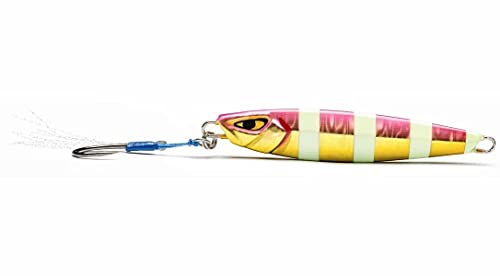 Mustad Tracershot turlutte leurre gabarit de moulage zèbre rose pour la pêche en mer