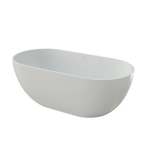 HIGEINE 59" Stone Resin Freestanding Tub