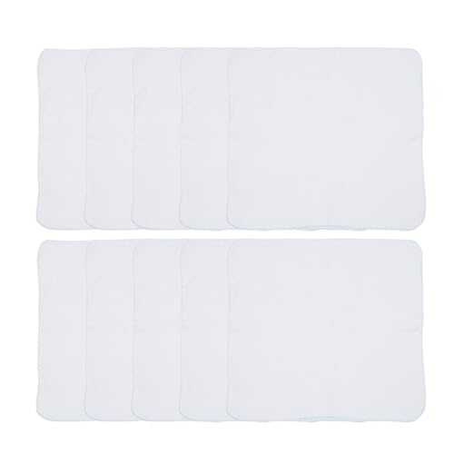 Alipis 10 Pañuelos de Gasa 100% Algodón Doble Capa 28X28 CM Borde Azul Toallas de Lactancia para Bebés y Desmaquillantes Suaves Absorbentes y Reutilizables para Cuidado Infantil