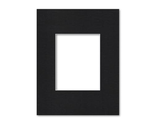14x18 Matting for 8x10 Photograph or Artwork 4-Ply Bevel Cut Acid Free Matboard for Picture framing (Black)