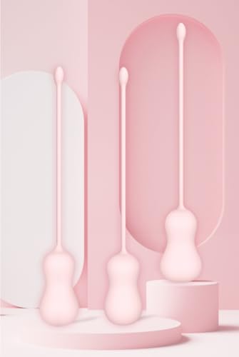 Set of 3 Pink Silicone Kegel Weights – Pelvic Floor Strengthening Kit for Women – Comfortable & Discreet Design – Beginner to Advanced cs6212
