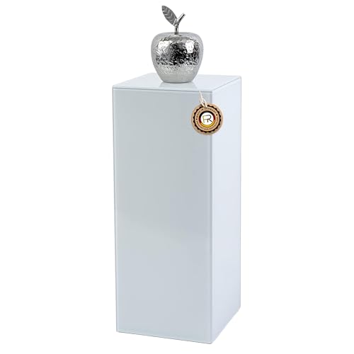 freeroom24 Designer Blumensäule Glas Weiß 20x20x70 cm - Wohnzimmer Säule...