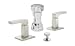 California Faucets Bidet Set Solimar 7004-SC Bidet Faucets