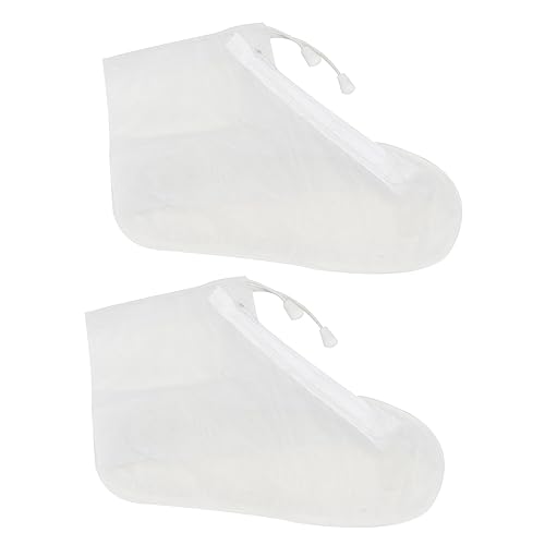 Holibanna par de cubre zapatos antideslizantes impermeables para exterior PVC Blanco XL miniatura 1