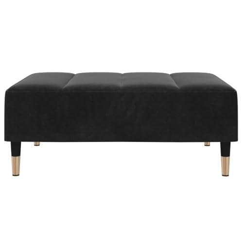 Sofá cama de 2 plazas con taburete negro mueble convertible para salón 3258154 7