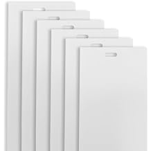 6 Pack 82.5" White PVC Vertical Blinds Replacement Slats Sliding Door Window, PVC Vertical Blind Replacement Slats for Indoor Windows - 82.5 x 3.5 inches White