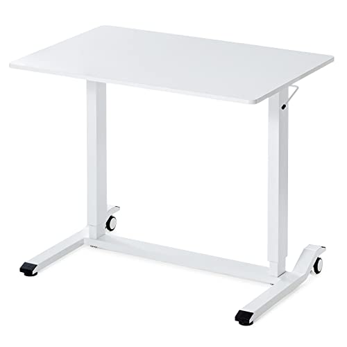 Amazon | サンワダイレクト 昇降式デスク ガス圧 幅90×奥行60cm 高さ