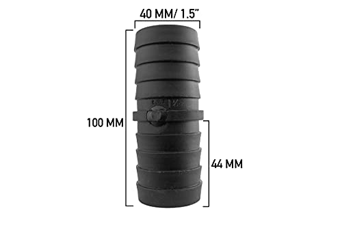 Straight 40mm Joiners/Repair Link for 1.5" Interior Diameter Pipe,Used with layflat or Corrugated Pond Hose