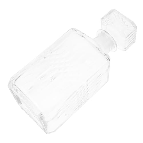KICHOUSE Whiskey Decanter Glass Flask Carafe Elegant Shaped Wine Diffuser for Enhanced Flavor and Aroma Liquor Container for Vodka Brandy and Wine Serving