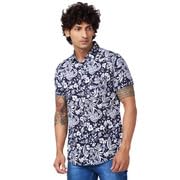 Image of Spykar Men's Regular Fit N /A Half Sleeve Printed Casual Shirts