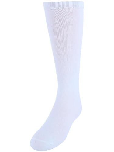 CTM Girl's Solid Colored Soft Uniform Knee High Socks (1 Pair)2