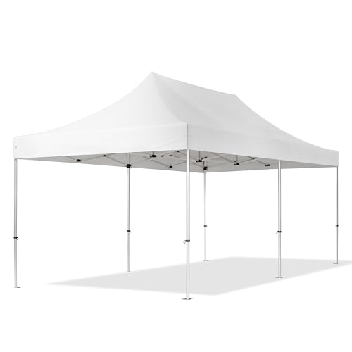TUTTO INCLUSO - IN BREVE: Gazebo Pieghevole professionale con meccanismo a fisarmonica/pantografo. Telaio in alluminio, telo del tetto, teli laterali (opzionale), picchetti e funi di tensione per il fissaggio, istruzioni di montaggio