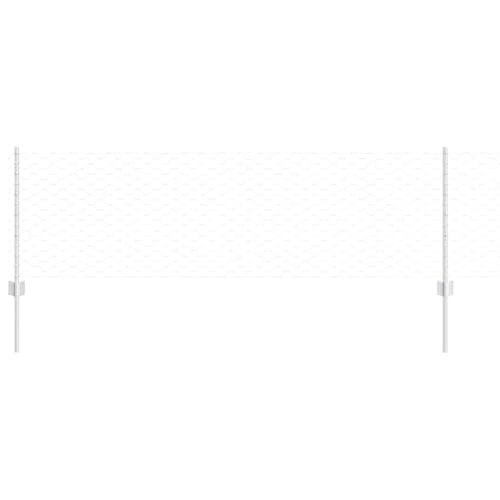 vidaXL Postes de Valla 5 pcs U-Channel 60 cm de Acero Galvanizado, Valla Hexagonal 0.6x10 m de Acero Galvanizado