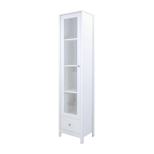 Cristaleira Ditália 1 Porta de Vidro 1 Gaveta E-962 cor:branco