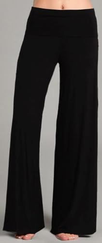 HEYHUN Womens Casual Tie Dye Solid Wide Leg Bottom Boho Hippie Lounge Palazzo Pants S-3XL4