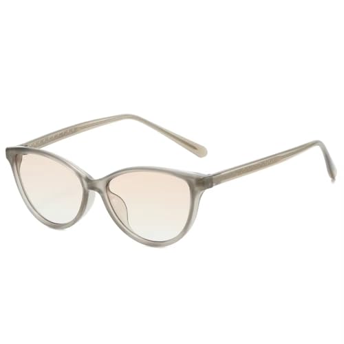 Lunettes de soleil ovales œil de chat au design luxueux et géométrie chic