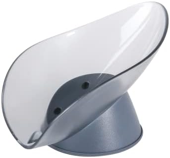 Soap Dish ,Self-Drain Soap Holder Saving Space Soap Dish Holder for Bathroom Shower Sink(gray)