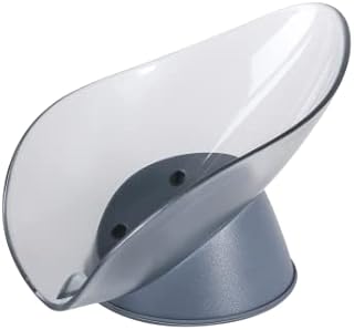Soap Dish ,Self-Drain Soap Holder Saving Space Soap Dish Holder for Bathroom Shower Sink(gray)