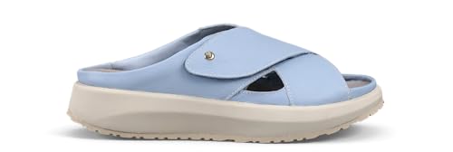 JOYA Alicante light blue, weiche und dezente Schlüpf-Sandale für Damen, aus...