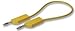 Hirschmann Test And Measurement Test Lead, 4Mm Banana Plug to 4Mm Banana Plug, Yellow, 60 V, 16 A, 500 Mm Rohs Compliant: Yes - 934091103