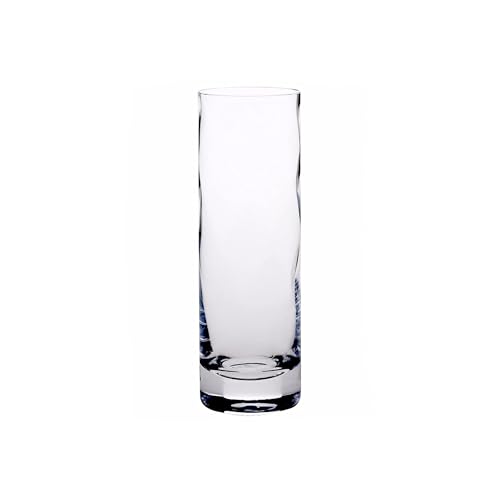 LaModaHome Optical Turkish Drinking Glass with Heavy Base, Premium Quality Tall Highball for Water, Raki, Juice, Cocktail, Liquid Drink, Narrow Thin Glassware Service for Guests, Dinner, Lunch