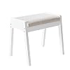 BEWISHOME Vanity Stool Bedroom Vanity Chair with Large Surface Upholstered Seat Vanity Bench Desk Stool Makeup Chair18 Height Makeup Bench Stool Chair Stool for Vanity Makeup Stool White FSD05W