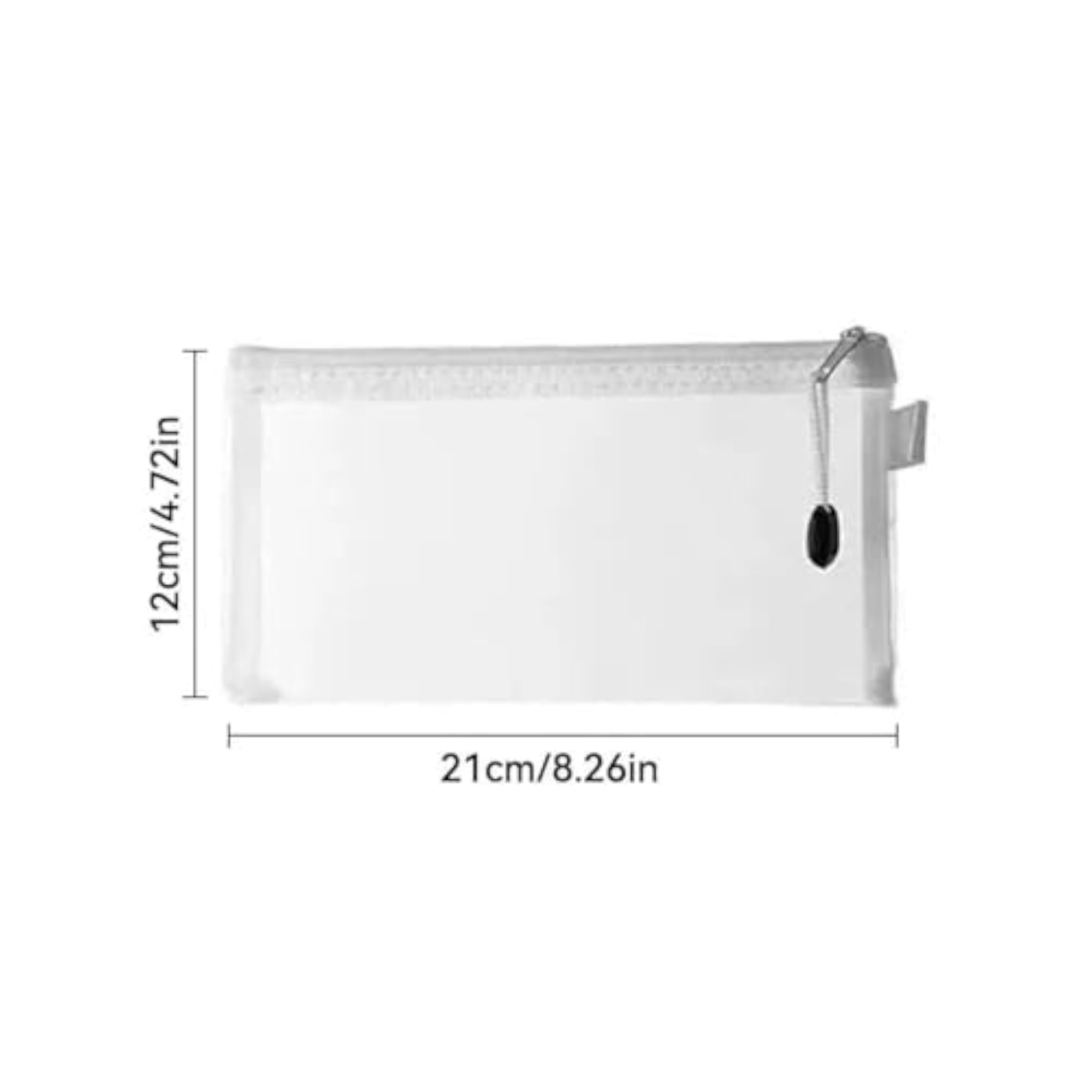 Transparent Plastic Zipper Pouch for Stationery & Cosmetics