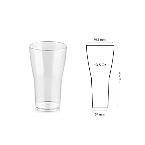 Unbreakable Beer Glasses, All-Purpose Polycarbonate Plastic Glasses, Ideal As Mocktail Glasses, Juice Glasses & Water, Reusable & Dishwasher Safe Drinking Glasses, 13.5 Oz - Set Of 4 #TOP5