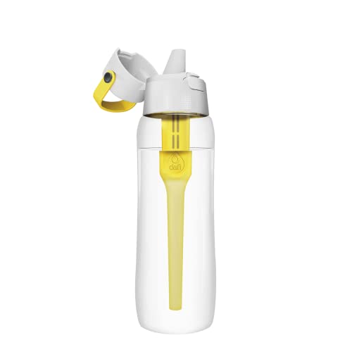 Dafi Water Bottle with Filter & Straw | 24oz | Clear Filtered Tap Water | Portable Purification Filter Replacement | For Travel Survival Hiking Camping Backpacking | BPA-Free | Made in Europe | Yellow - Image 3