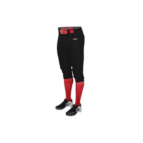 Rawlings Men's Game/Practice Knicker Baseball Pants, Black, XX-Large