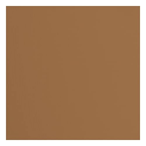 Florence Cardstock Textured, Coloured Card Making Supplies 12 x 12 inch, Brown, 20 Sheets