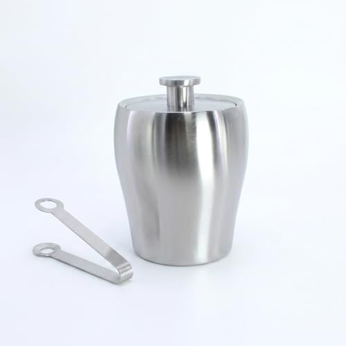 Seau à glace isotherme en acier inoxydable double paroi pour bar et fête