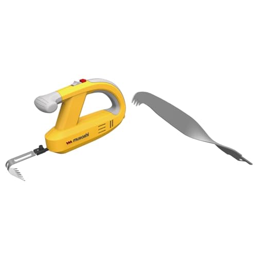 【セット買い】ムサシ 充電式除草バイブレーター イエロー WE-750(Y) + 除草バイブレーター用替刃 WE-703